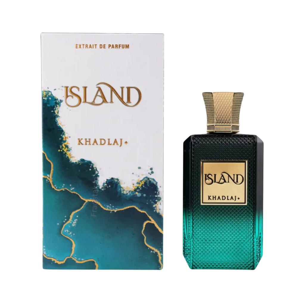 Khadlaj Island Extrait De Parfum 100ml – Fresh Aquatic and Musky Long-Lasting Unisex Fragrance